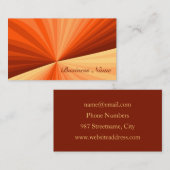 Modern Abstract Oranje Rood Vanilla Grafisch Fract Visitekaartje (Voorkant / Achterkant)