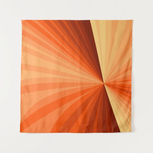 Modern Abstract Oranje Rood Vanilla Grafisch Fract Wandkleed (Voorkant)