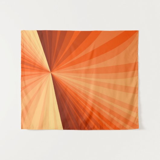Modern Abstract Oranje Rood Vanilla Grafisch Fract Wandkleed (Voorkant (horizontaal))