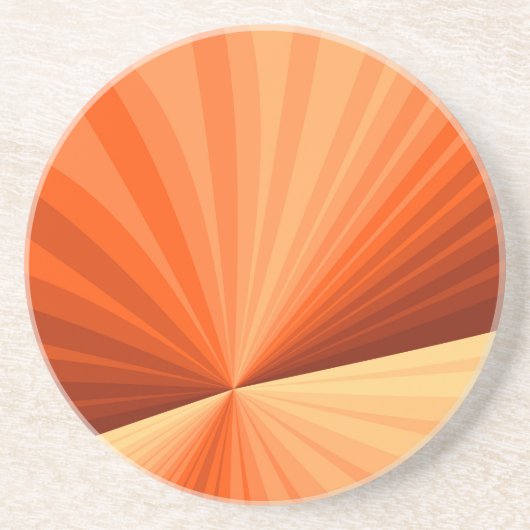 Modern Abstract Oranje Rood Vanilla Grafisch Fract Zandsteen Onderzetter (Voorkant)