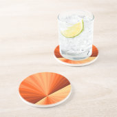 Modern Abstract Oranje Rood Vanilla Grafisch Fract Zandsteen Onderzetter (Zijkant)