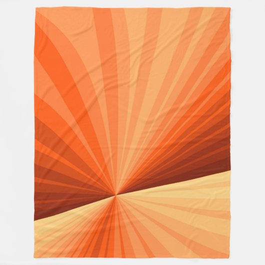 Modern Abstract Oranje Rood Vanille Grafisch Fract Fleece Deken (Voorkant)