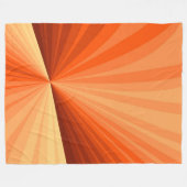 Modern Abstract Oranje Rood Vanille Grafisch Fract Fleece Deken (Voorkant (Horizontaal))