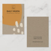 MODERN ABSTRACT ORANJE RUST KRAFT KETTING DISPLAY VISITEKAARTJE (Voorkant / Achterkant)