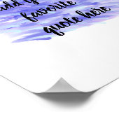 modern abstract paars en blauw voeg uw citaat toe poster (Hoek)