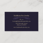 Modern Abstract Paars goud Visitekaartje (Achterkant)