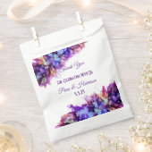 Modern Abstract Paars Haze Alcohol Ink Wedding Bedankzakje (Geknipt)