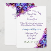 Modern Abstract Paars Haze Alcohol Ink Wedding Kaart (Voorkant / Achterkant)