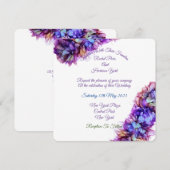 Modern Abstract Paars Haze Alcohol Ink Wedding Kaart (Voorkant / Achterkant)