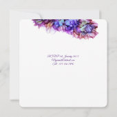 Modern Abstract Paars Haze Alcohol Ink Wedding Kaart (Achterkant)