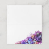 Modern Abstract Paars Haze Alcohol Ink Wedding Plaatskaartje (Buitenkant ongevouwen)