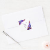 Modern Abstract Paars Haze Alcohol Ink Wedding Vierkante Sticker (Envelop)