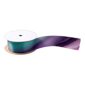 Modern Abstract-Paarse en Blauwgroen- Satijnen Lint (Spoel)