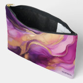 Modern Abstract Paarse roze en goud Etui (Open)