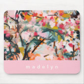 Modern Abstract Painted Botanical Tree Muismat (Voorkant)