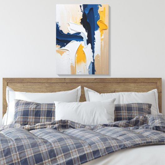Modern Abstract Painting Canvas Print (Insitu (Slaapkamer))