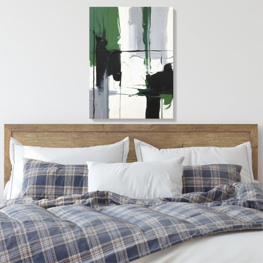Modern Abstract Painting Canvas Print (Insitu (Slaapkamer))