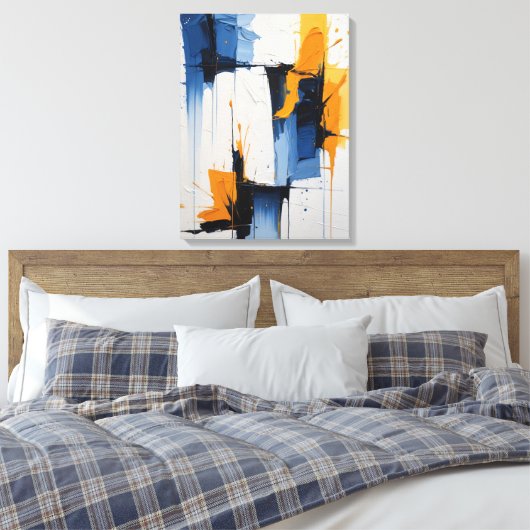 Modern Abstract Painting Canvas Print (Insitu (Slaapkamer))