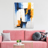 Modern Abstract Painting Canvas Print (Insitu (Woonkamer))
