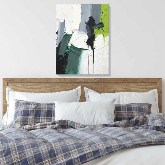 Modern Abstract Painting Canvas Print (Insitu (Slaapkamer))
