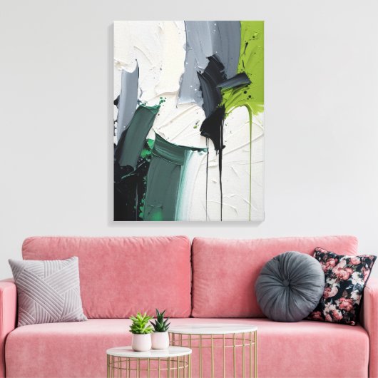 Modern Abstract Painting Canvas Print (Insitu (Woonkamer))