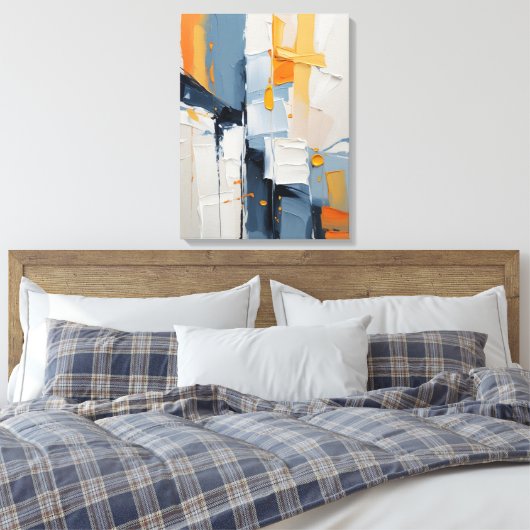 Modern Abstract Painting Canvas Print (Insitu (Slaapkamer))