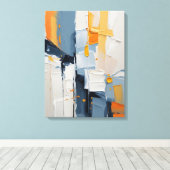 Modern Abstract Painting Canvas Print (Insitu (Houten vloer))