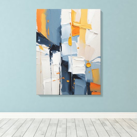 Modern Abstract Painting Canvas Print (Insitu (Houten vloer))