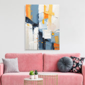 Modern Abstract Painting Canvas Print (Insitu (Woonkamer))