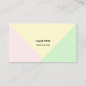 Modern Abstract pasteel Gold Roos, geel en groen Visitekaartje (Voorkant)