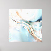 Modern abstract pastel lichtblauw en blush roze canvas afdruk (Voorkant)