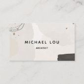 Modern Abstract Pastel NeutralTrendy Visitekaartje (Voorkant)