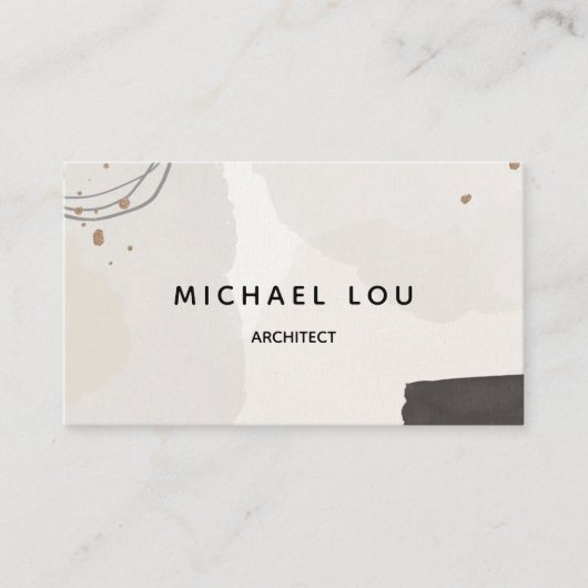 Modern Abstract Pastel NeutralTrendy Visitekaartje (Voorkant)