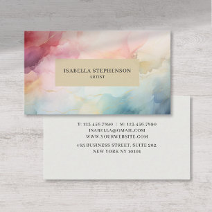 Modern Abstract Pastel Patroon Professioneel Visitekaartje