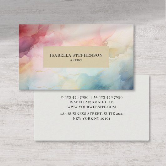 Modern Abstract Pastel Patroon Professioneel Visitekaartje