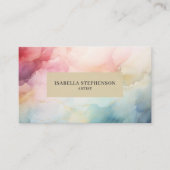 Modern Abstract Pastel Patroon Professioneel Visitekaartje (Voorkant)