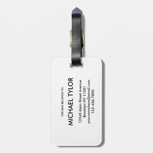 Modern Abstract Pastel Shards Pattern Bagagelabel (Achterkant verticaal)