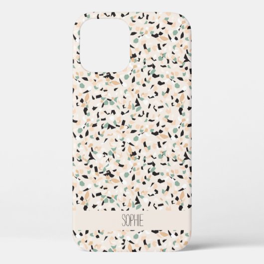 Modern Abstract pastel Terrazzo Pattern Case-Mate iPhone Case (Achterkant)