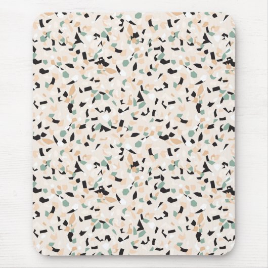 Modern Abstract pastel Terrazzo Pattern Muismat (Voorkant)