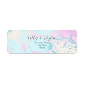 Modern Abstract Pastel Wedding Address Etiket (Voorkant)