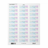 Modern Abstract Pastel Wedding Address Etiket (Full Sheet)