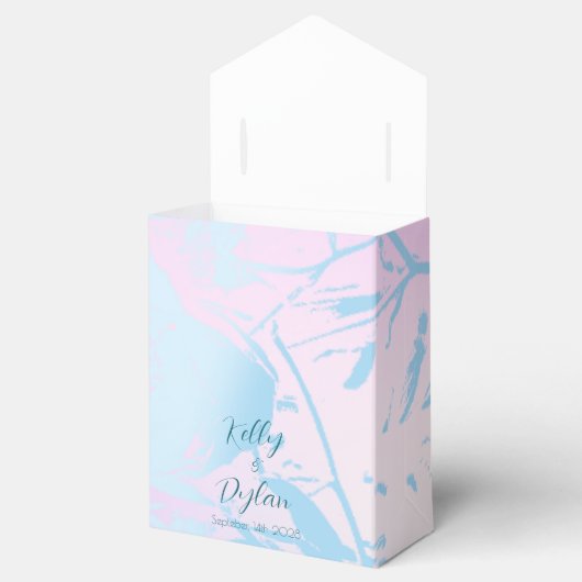 Modern Abstract Pastel Wedding Bedankdoosjes (Geopend)