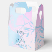 Modern Abstract Pastel Wedding Bedankdoosjes (Geopend)