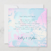 Modern Abstract Pastel Wedding Bedankkaart (Achterkant)
