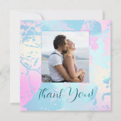 Modern Abstract Pastel Wedding Bedankkaart (Voorkant)