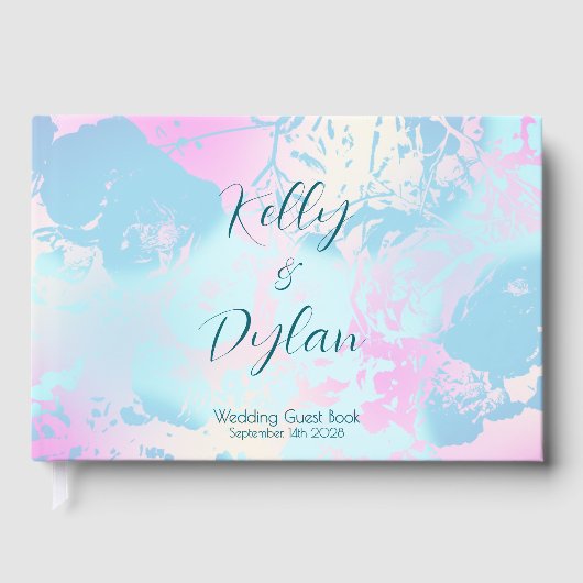 Modern Abstract Pastel Wedding Gastenboek (Voorkant)