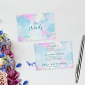 Modern Abstract Pastel Wedding  Informatiekaartje