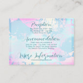 Modern Abstract Pastel Wedding  Informatiekaartje (Achterkant)