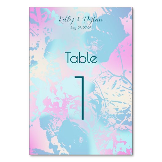 Modern Abstract Pastel Wedding Kaart (Voorkant)