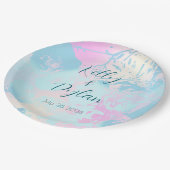 Modern Abstract Pastel Wedding Papieren Bordje (Gekanteld)